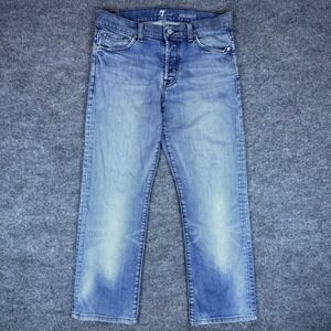 7‎ For All Mankind Standard Blue Wash 4 Button Fly Denim Jeans Women's Size 29